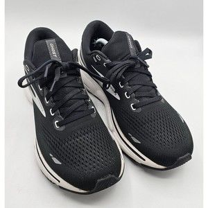 Brooks Womens Ghost 15 Sneakers Size 9 Black White Running Shoes Neutral Cushion